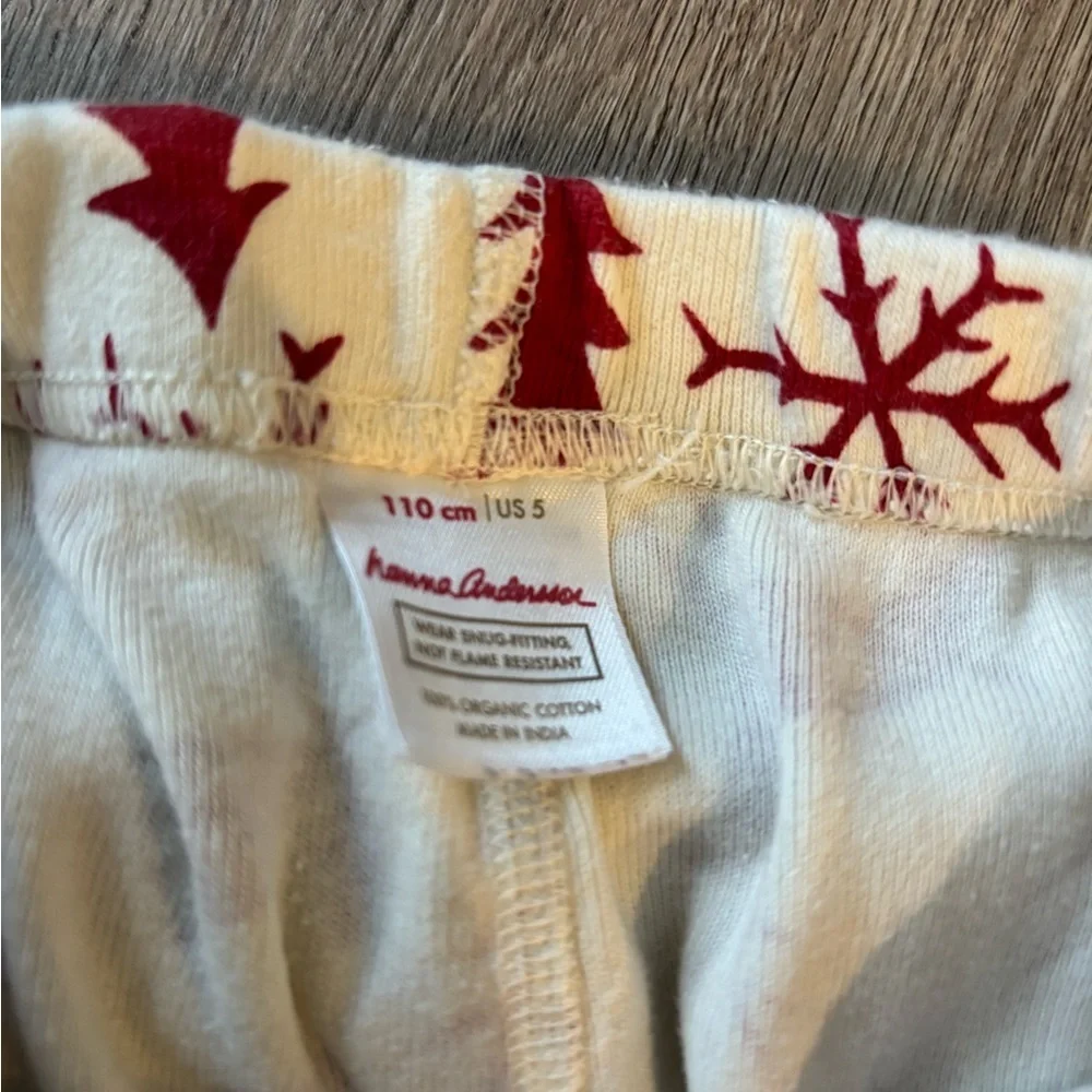 Hanna Andersson Red and Cream Kids Leggings
